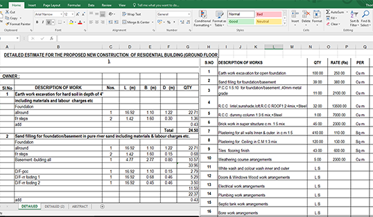 detailed-estimate-peace-estimating